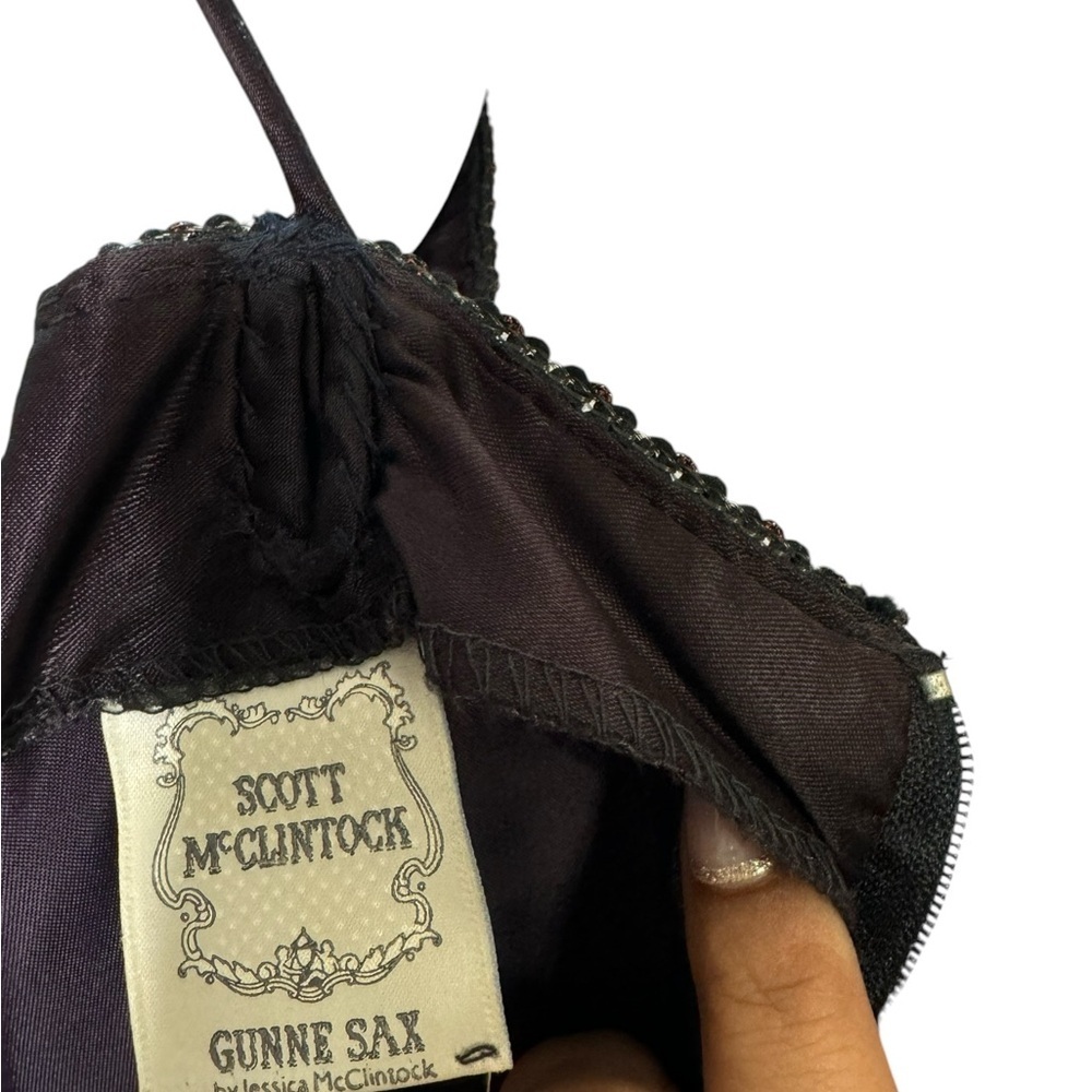 GUNNE SAX SCOTT McClintock BY Jessica McClintock Vtg 1980’s Lace Sequins Dress - Picture 9 of 10